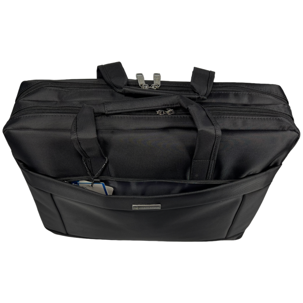 Сумка для ноутбука на три отделения, вмещающая ноутбуки диагональю до 18.4, черная Сумка для ноутбука на три отделения, вмещающая ноутбуки диагональю до 18.4, черная