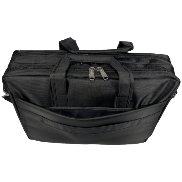 Сумка для ноутбука на три отделения, вмещающая ноутбуки диагональю до 18.4, черная Сумка для ноутбука на три отделения, вмещающая ноутбуки диагональю до 18.4, черная