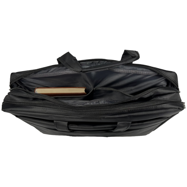 Сумка для ноутбука на три отделения, вмещающая ноутбуки диагональю до 18.4, черная Сумка для ноутбука на три отделения, вмещающая ноутбуки диагональю до 18.4, черная