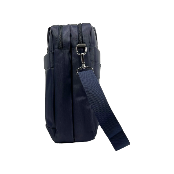 Компактная сумка через плечо на три отделения, цвет синий Компактная сумка через плечо на три отделения, цвет синий