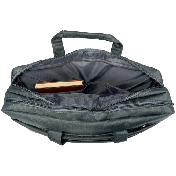 Сумка для ноутбука на три отделения, застежка на молнии, серая Сумка для ноутбука на три отделения, застежка на молнии, серая