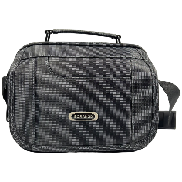 Сумка через плечо, оснащена молнией и липучкой, ручки для переноса, 4 отделения, черная