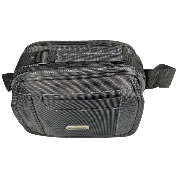 Сумка через плечо, оснащена молнией и липучкой, ручки для переноса, 4 отделения, черная Сумка через плечо, оснащена молнией и липучкой, ручки для переноса, 4 отделения, черная