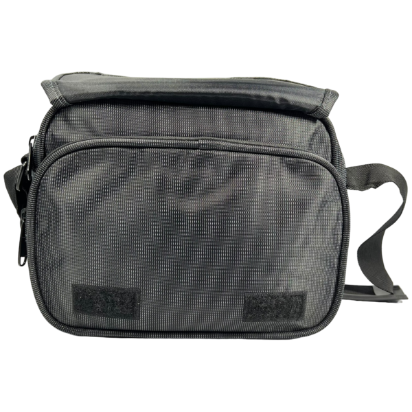 Сумка через плечо, оснащена молнией и липучкой, ручки для переноса, 4 отделения, черная Сумка через плечо, оснащена молнией и липучкой, ручки для переноса, 4 отделения, черная