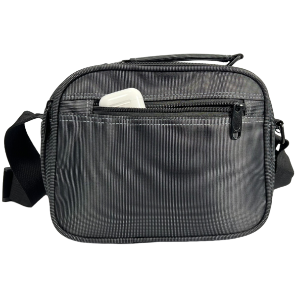 Сумка через плечо, оснащена молнией и липучкой, ручки для переноса, 4 отделения, черная Сумка через плечо, оснащена молнией и липучкой, ручки для переноса, 4 отделения, черная