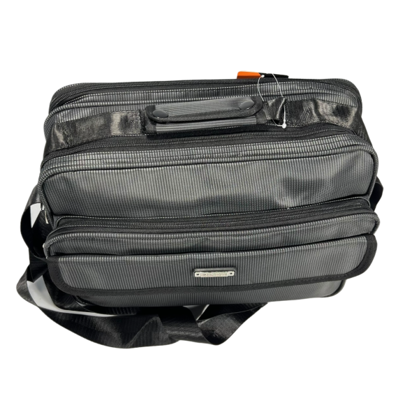 Сумка через плечо на 5 отделений, 12 л, вместительная, текстиль, серая