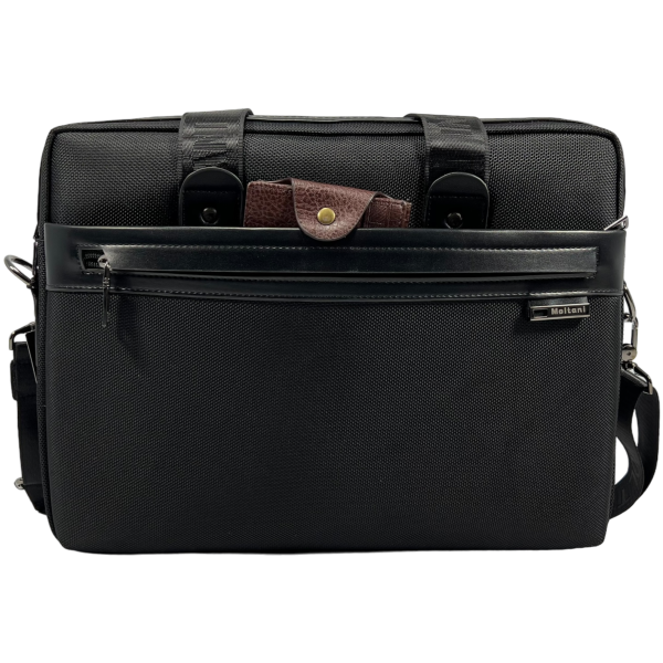 Функциональная сумка через плечо на три отделения черного цвета Функциональная сумка через плечо на три отделения черного цвета