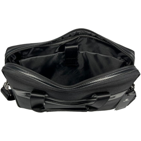 Функциональная сумка через плечо на три отделения черного цвета Функциональная сумка через плечо на три отделения черного цвета