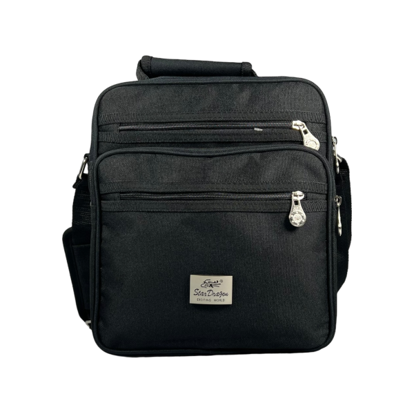 Сумка через плечо для современного мужчины на пять отделений, черная