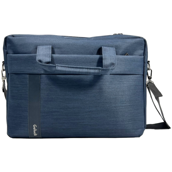 Сучасна сумка для ноутбука на три відділення синього кольору