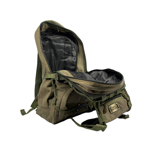 Брезентовий міський рюкзак, кольору хакі, на 25 л Брезентовий міський рюкзак, кольору хакі, на 25 л