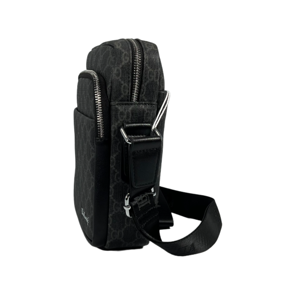 Стильная мужская сумка через плечо на четыре отделения, серая Стильная мужская сумка через плечо на четыре отделения, серая