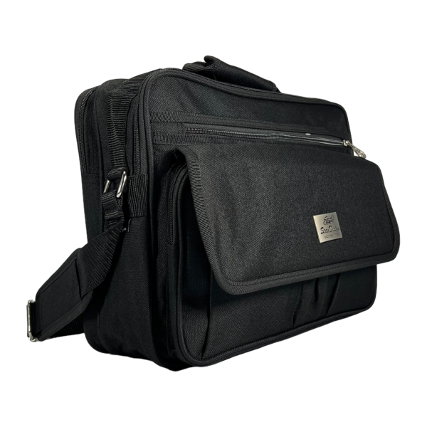 Сумка через плечо на 6 отделений, стильная, элегантная, 18 л, черная Сумка через плечо на 6 отделений, стильная, элегантная, 18 л, черная