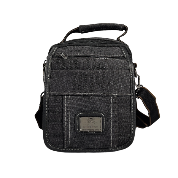 Сумка через плечо на пять отделений, 3 л, основная застежка на молнии, черная