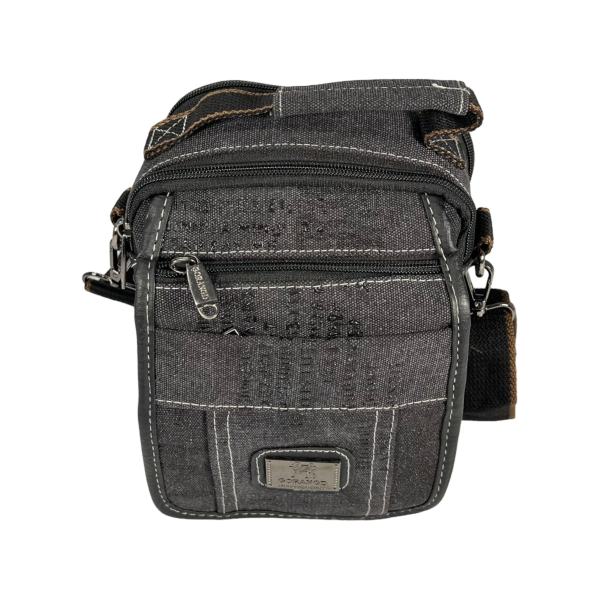 Сумка через плечо на пять отделений, 3 л, основная застежка на молнии, черная Сумка через плечо на пять отделений, 3 л, основная застежка на молнии, черная