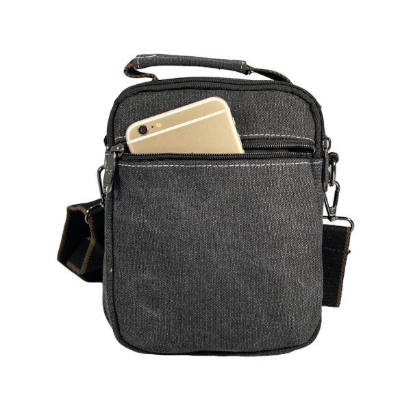 Сумка через плечо на пять отделений, 3 л, основная застежка на молнии, черная Сумка через плечо на пять отделений, 3 л, основная застежка на молнии, черная