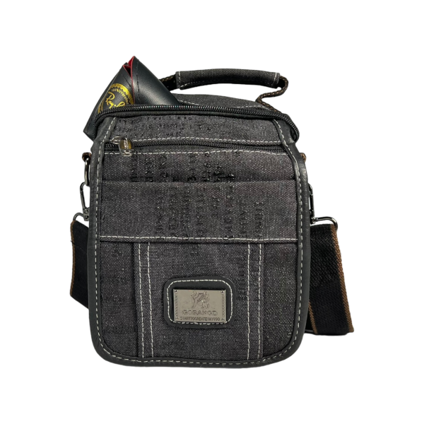 Сумка через плечо на пять отделений, 3 л, основная застежка на молнии, черная Сумка через плечо на пять отделений, 3 л, основная застежка на молнии, черная