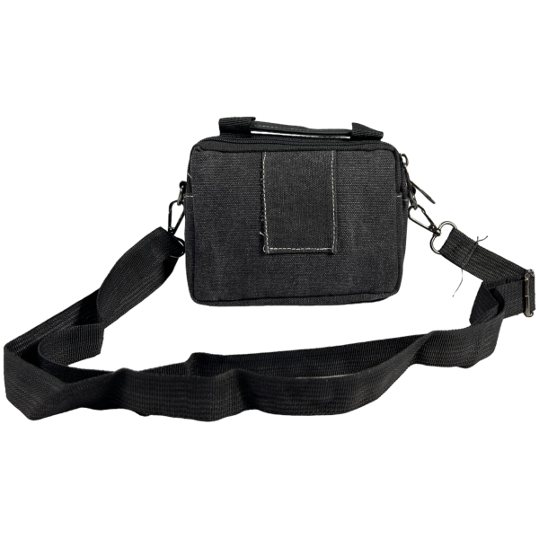 Брезентовая сумка через плечо, крепкая, 4 отделения, цвет черный Брезентовая сумка через плечо, крепкая, 4 отделения, цвет черный