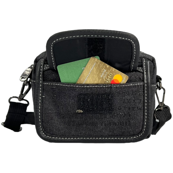 Брезентовая сумка через плечо, крепкая, 4 отделения, цвет черный Брезентовая сумка через плечо, крепкая, 4 отделения, цвет черный