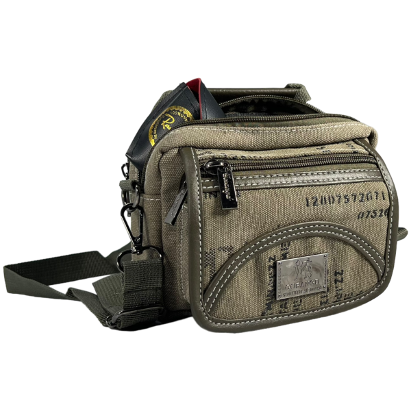 Практичная и функциональная сумка через плечо на 3 отделения защитного цвета хаки Практичная и функциональная сумка через плечо на 3 отделения защитного цвета хаки