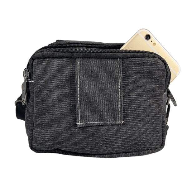 Компактная и крепкая сумка через плечо на четыре отделения, черная Компактная и крепкая сумка через плечо на четыре отделения, черная