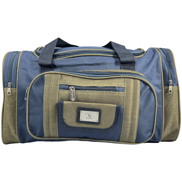 Дорожня сумка на шість відділеннь, 40 л, синя з зеленим