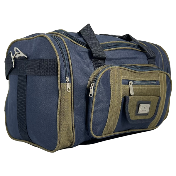 Дорожня сумка на шість відділеннь, 40 л, синя з зеленим