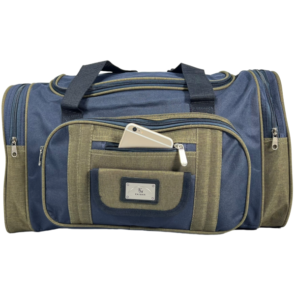 Дорожня сумка на шість відділеннь, 40 л, синя з зеленим