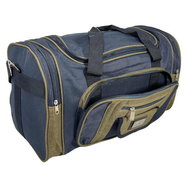 Дорожня сумка на шість відділеннь, 40 л, синя з зеленим
