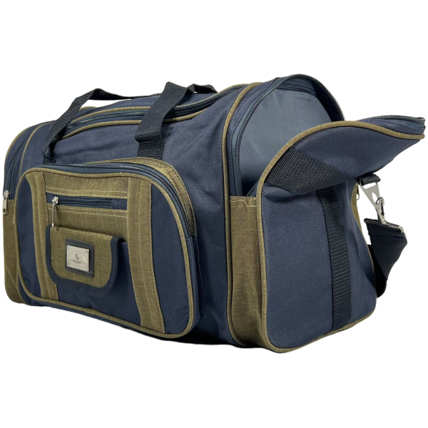 Дорожня сумка на шість відділеннь, 40 л, синя з зеленим