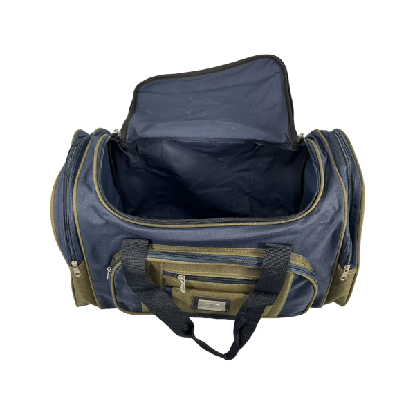 Дорожня сумка на шість відділеннь, 40 л, синя з зеленим