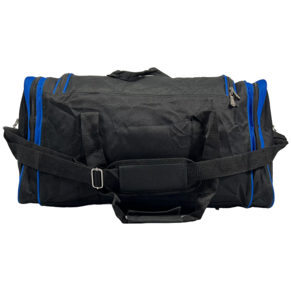Дорожная сумка на шесть отделений, 45 л, черная с синим Дорожная сумка на шесть отделений, 45 л, черная с синим