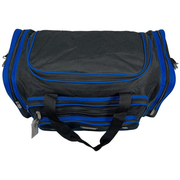 Дорожная сумка на шесть отделений, 45 л, черная с синим Дорожная сумка на шесть отделений, 45 л, черная с синим