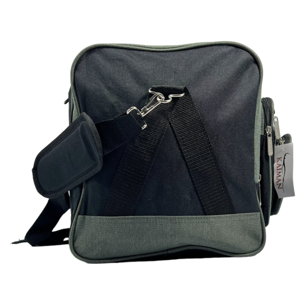 Дорожная сумка на шесть отделений, 45 л, черная с серым