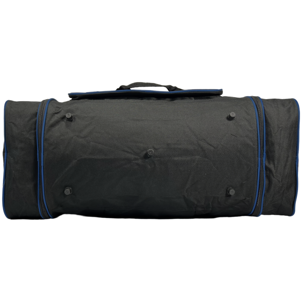 Дорожная сумка на пять отделений, 85 л, черная с синим