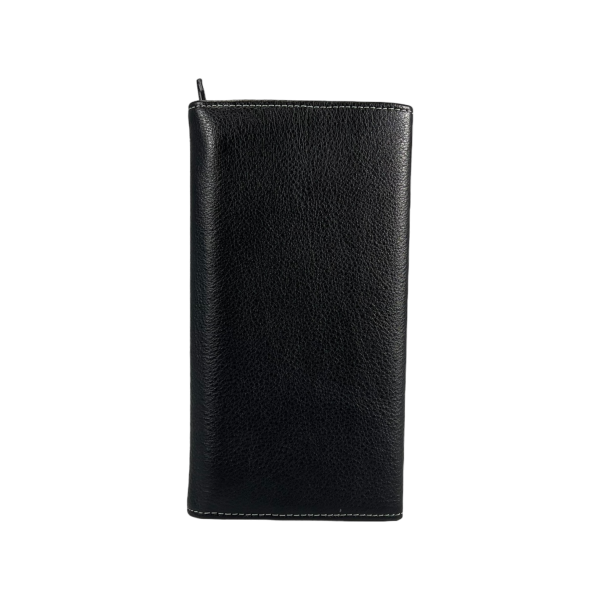 Стильный мужской кошелек черного цвета, кожа Стильный мужской кошелек черного цвета, кожа
