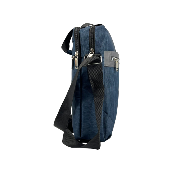 Комфортная сумка через плечо, ручки для переноса, 4 отделения, синяя Комфортная сумка через плечо, ручки для переноса, 4 отделения, синяя