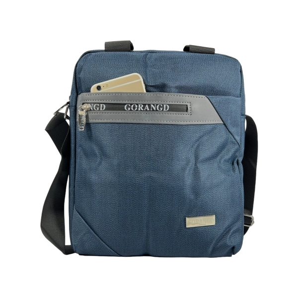 Комфортная сумка через плечо, ручки для переноса, 4 отделения, синяя Комфортная сумка через плечо, ручки для переноса, 4 отделения, синяя