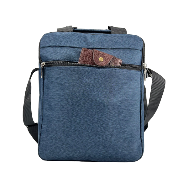 Комфортная сумка через плечо, ручки для переноса, 4 отделения, синяя Комфортная сумка через плечо, ручки для переноса, 4 отделения, синяя