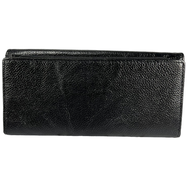 Современный женский кошелек, черный, с кнопочной застежкой