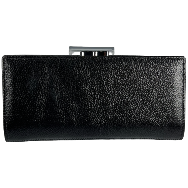 Кошелек из натуральной кожи Tailian черный, с кнопочной застежкой