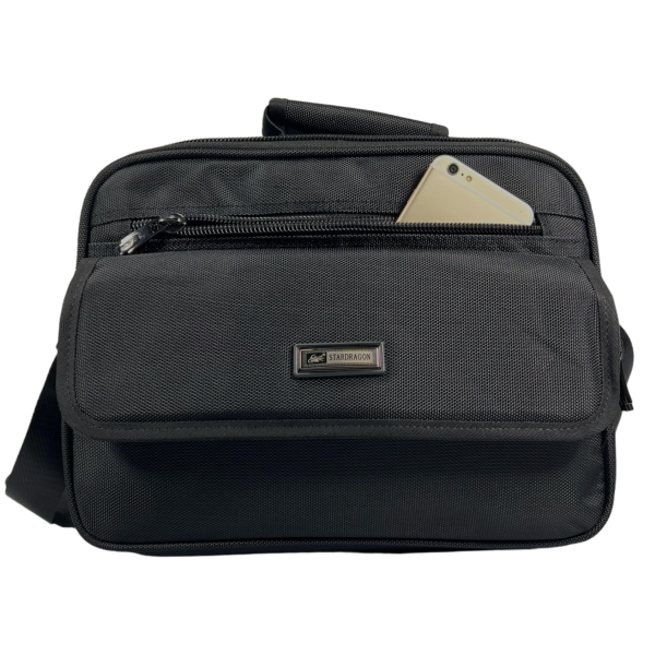 Сумка через плечо на четыре отделения, 17 л, дополнительные ручки для переноса, черная Сумка через плечо на четыре отделения, 17 л, дополнительные ручки для переноса, черная