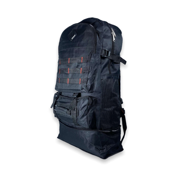 Туристичний рюкзак, універсальний, 35 л, з розширенням, один відділ, чорний