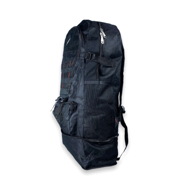 Туристичний рюкзак, універсальний, 35 л, з розширенням, один відділ, чорний