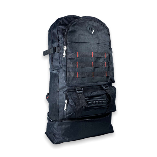 Туристичний рюкзак, універсальний, 35 л, з розширенням, один відділ, чорний