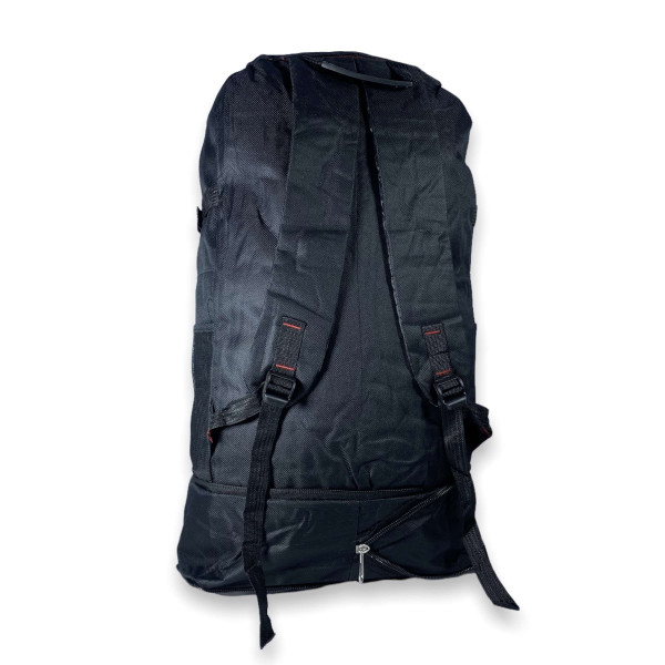 Рюкзак туристический на 35 л с расширением, один отдел, 3 фронтальных кармана, черный