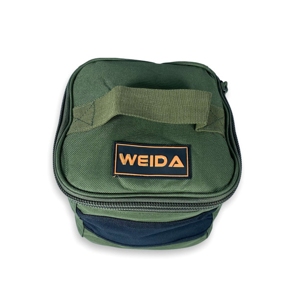 Сумка для катушек WEIDA, 21086, одно отделение, размер: 19*19*15 см, зеленая Сумка для катушек WEIDA, 21086, одно отделение, размер: 19*19*15 см, зеленая