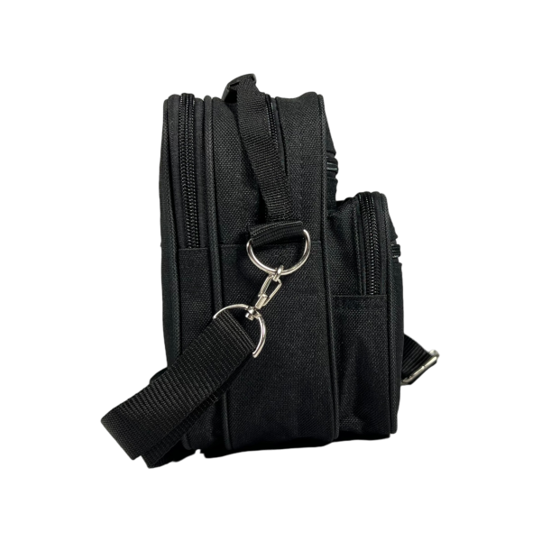 Функцональна сумка через плече на п'ять відділень, фронтальні кишені, 2 л, чорна Функцональна сумка через плече на п'ять відділень, фронтальні кишені, 2 л, чорна