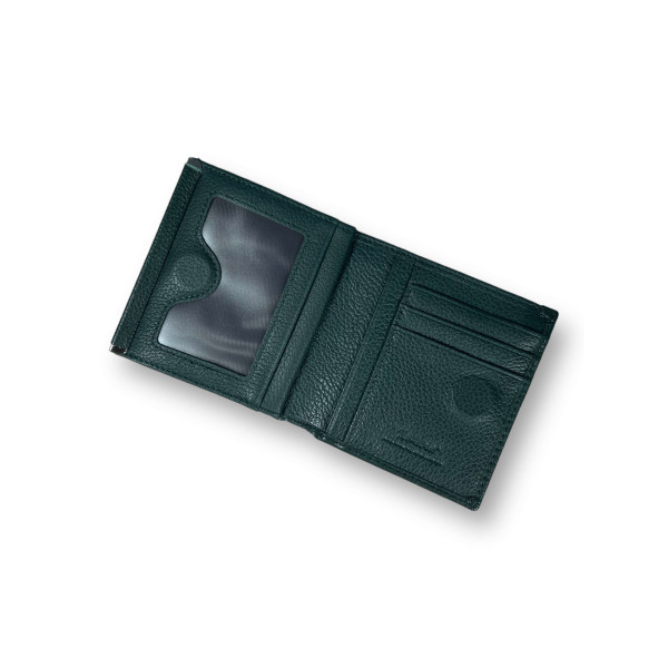 Жіночий гаманець, шкіряний, зелений, 3 відділення для купюр Жіночий гаманець, шкіряний, зелений, 3 відділення для купюр