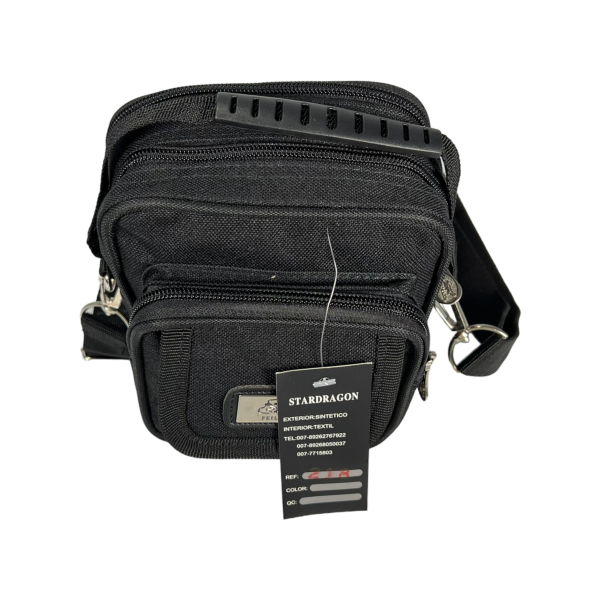 Компактная и практичная сумка через плечо на четыре отделения, крепкая, черная Компактная и практичная сумка через плечо на четыре отделения, крепкая, черная